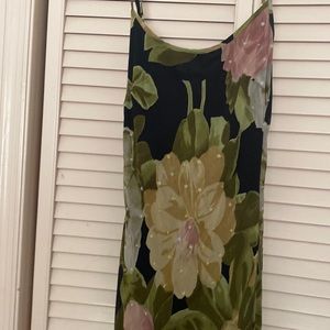 Black with flower, print casual/dinner dress